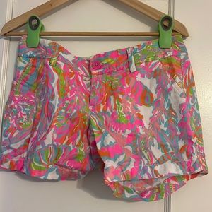 Lilly Pulitzer 5” Callahan Short Scuba to Cuba 2 Coral White Green Pink Orange